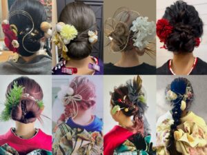 出張成人前撮りヘアメイク着付け